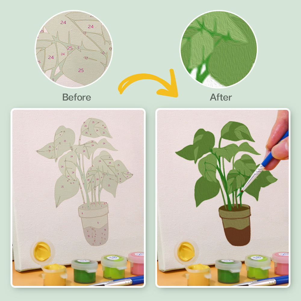 Plantas verdes – Pintar por números