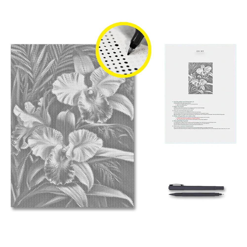 Rosa Orchidee – Malen mit Punkten