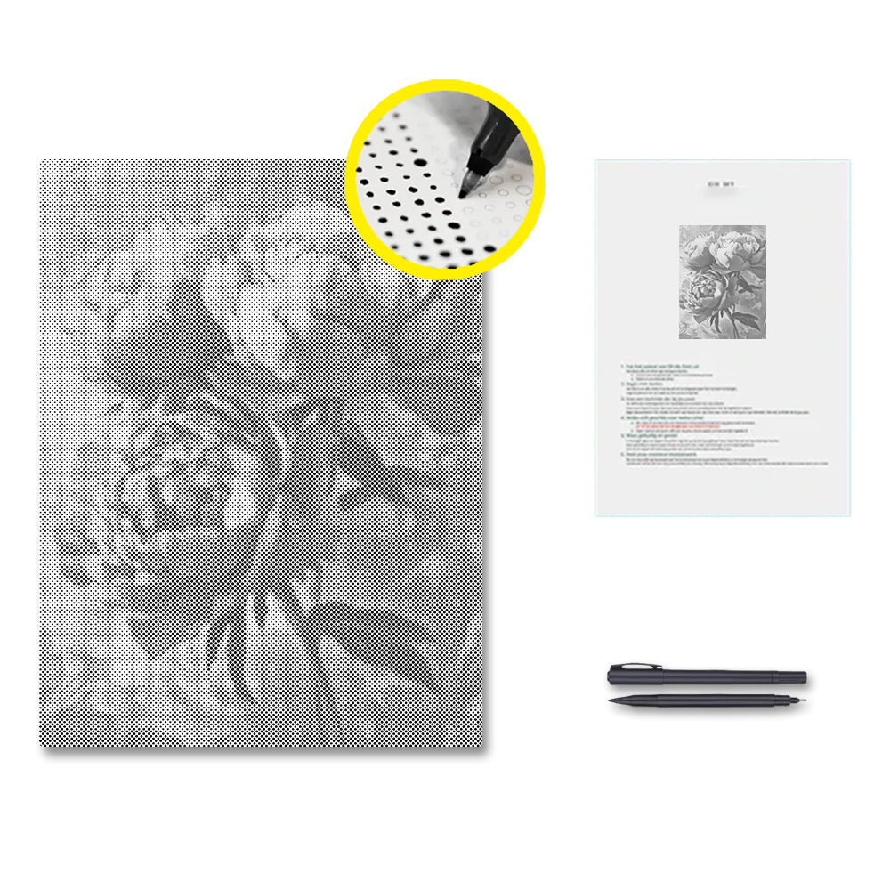 Rosa Pfingstrose – Malen mit Punkten