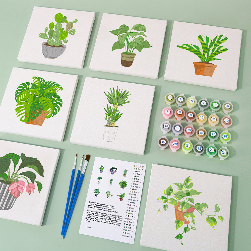 Plantas verdes – Pintar por números
