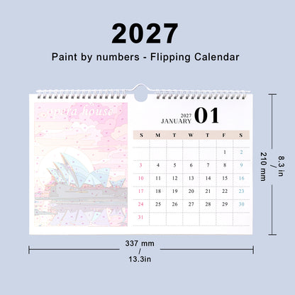 Famous Landmarks Edition – 2027 Malen nach Zahlen Tischkalender