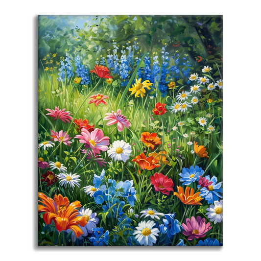Flores silvestres al costado de la carretera – pintar por números