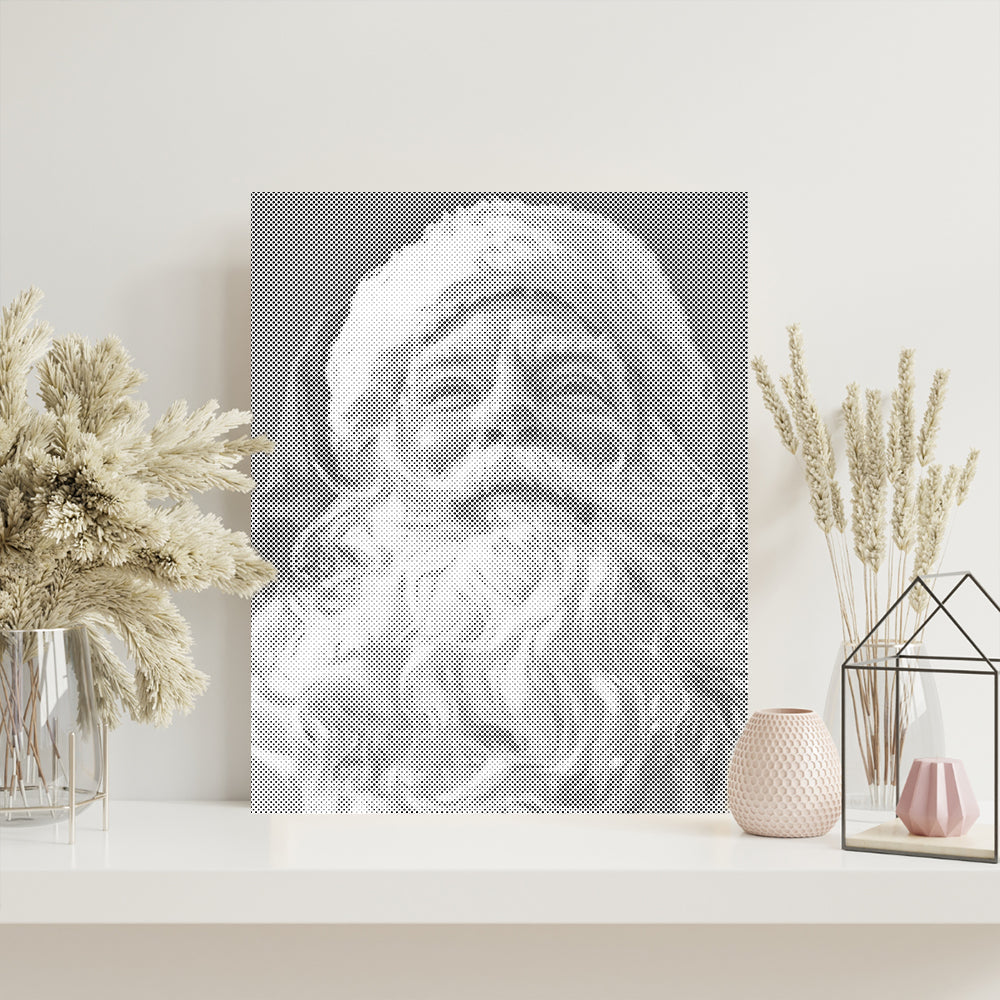 Der freundliche Weihnachtsmann – Malen mit Punkten