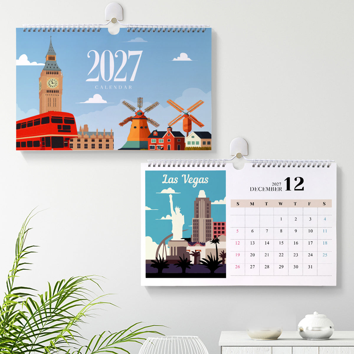 Famous Landmarks Edition – 2027 Malen nach Zahlen Tischkalender