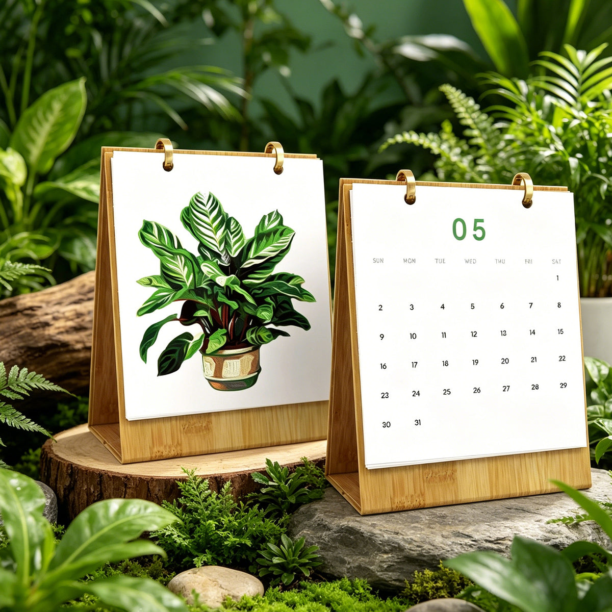 Pflanzen-Edition – 2027 Malen nach Zahlen Tischkalender