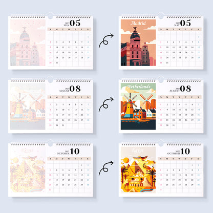 Famous Landmarks Edition – 2027 Malen nach Zahlen Tischkalender