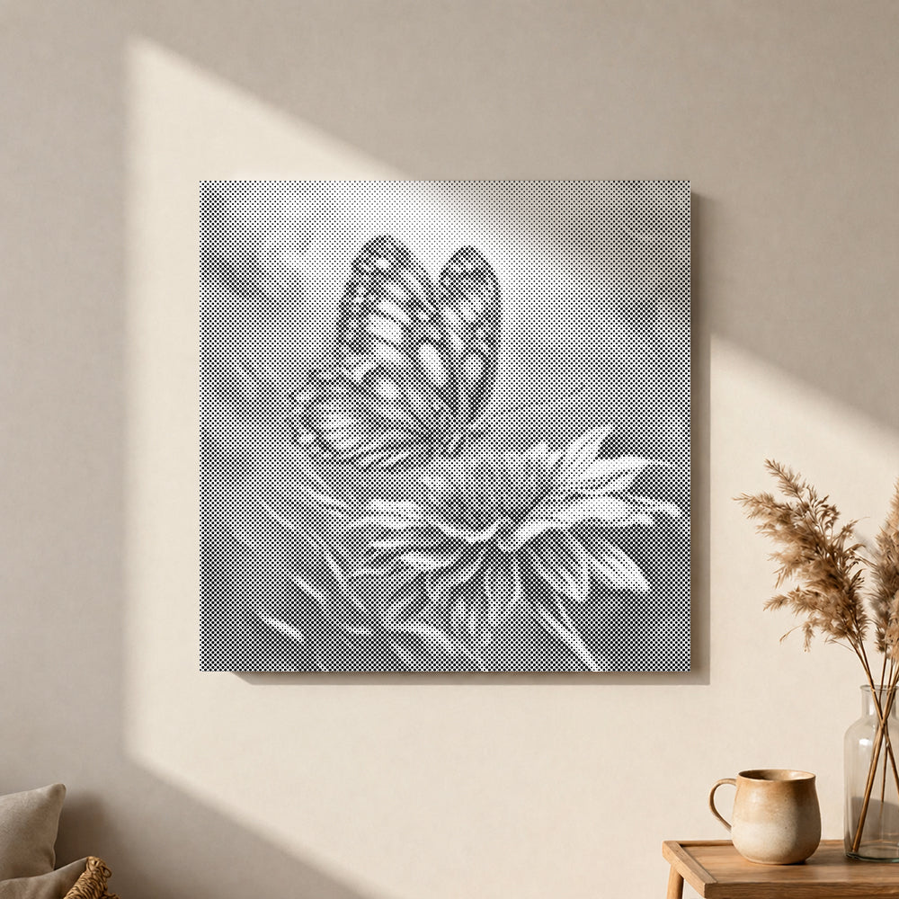Lebhafter Schmetterling – Malen mit Punkten