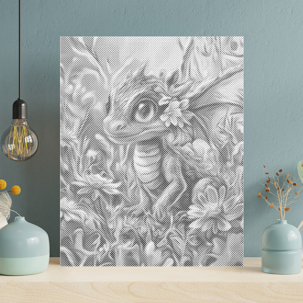 Bunter Drache inmitten von Blüten – Malen mit Punkten