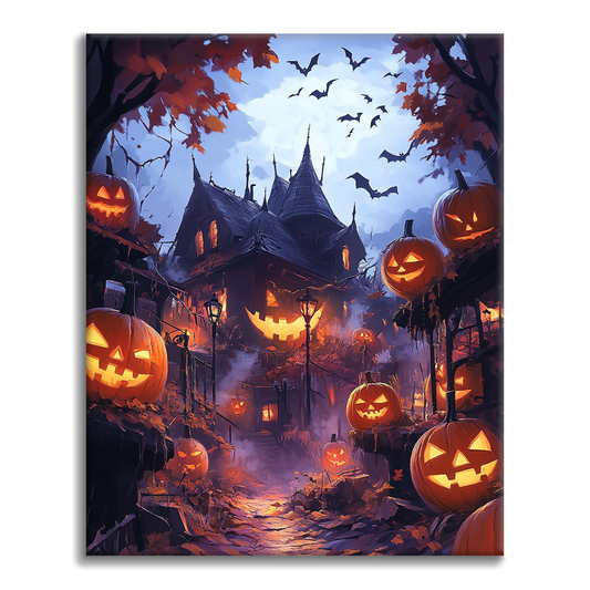 Castillo de calabaza – Pintar por números