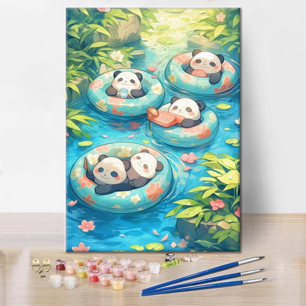 Schattige Panda - Schilderen op nummer