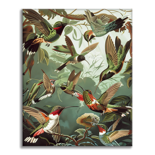 Colibrí Trochilidae – Pintar por números