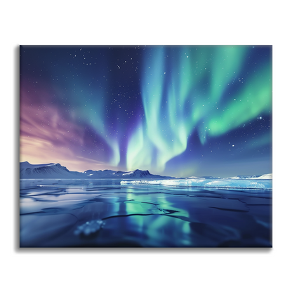 Aurora y lago – Pintura por números