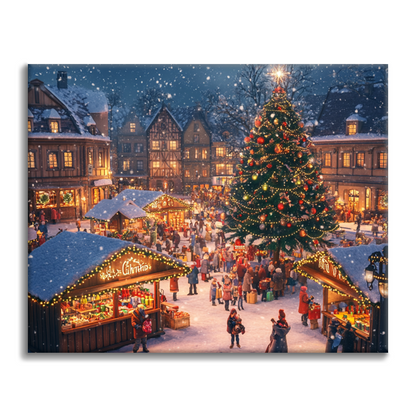 Weihnachtsstadt – Malen nach Zahlen