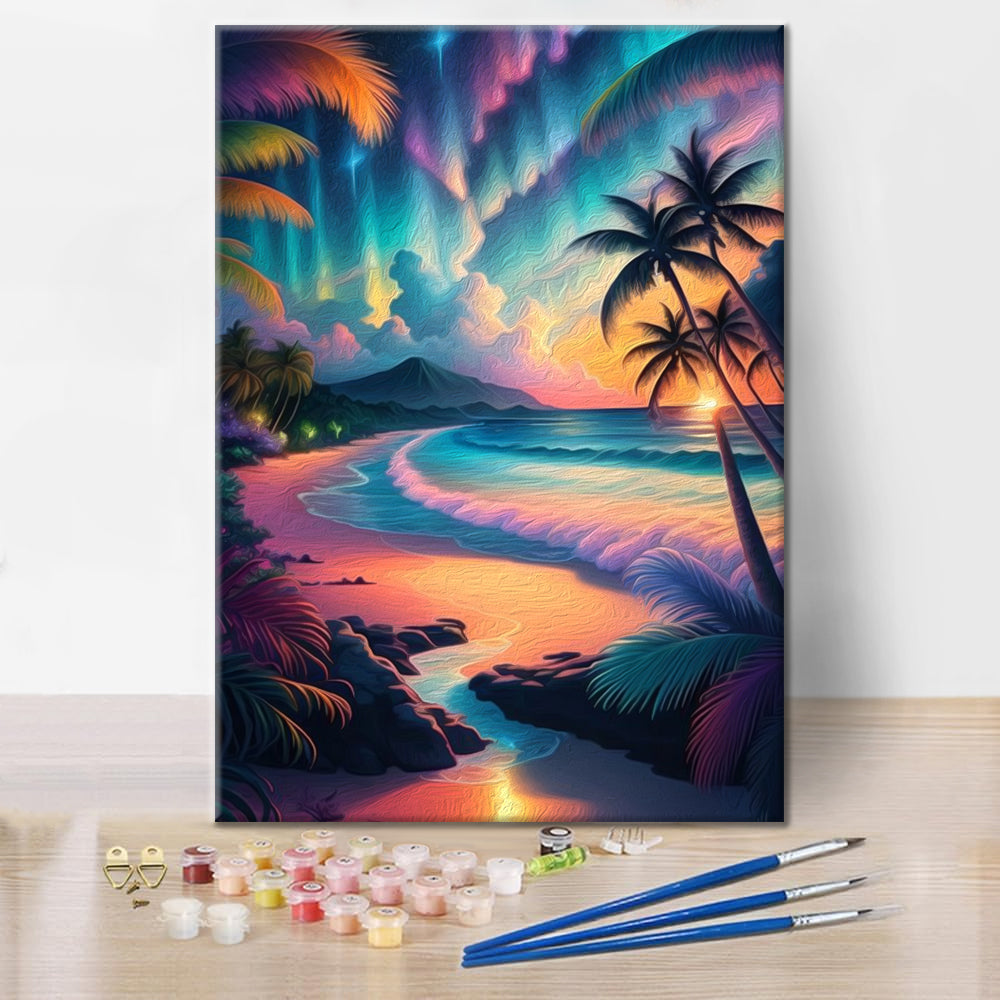 Synthwave Beach – Verf op nummer