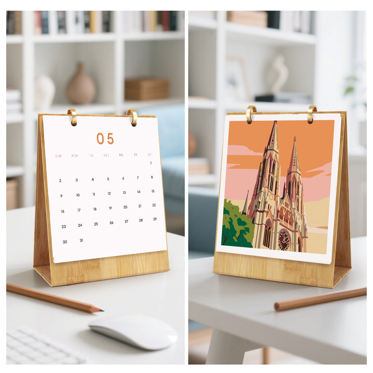 Vintage-Reise-Edition – 2027 Malen nach Zahlen Tischkalender