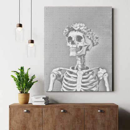 Lächelnder Totenkopf – Malen mit Punkten