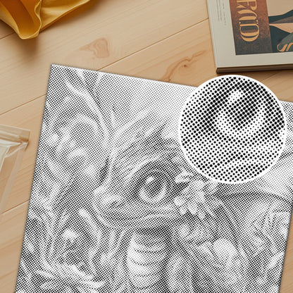Bunter Drache inmitten von Blüten – Malen mit Punkten