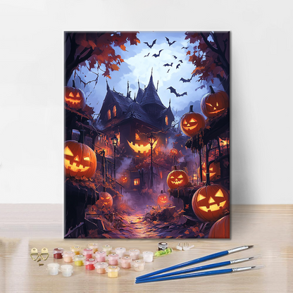 Castillo de calabaza – Pintar por números