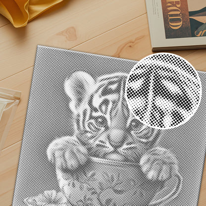 Entzückendes Tigerjunges – Malen mit Punkten