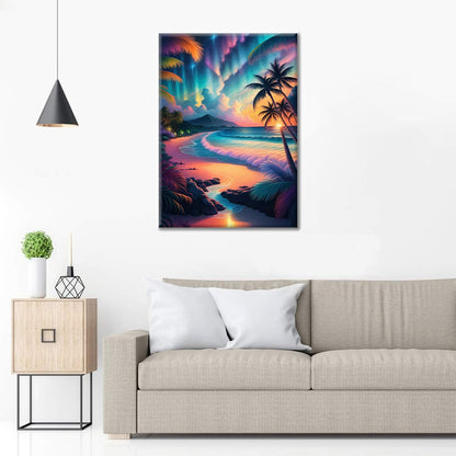 Synthwave Beach – Verf op nummer