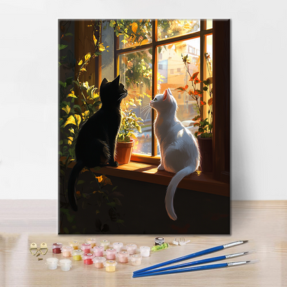 Gato en la ventana – Pintar por números