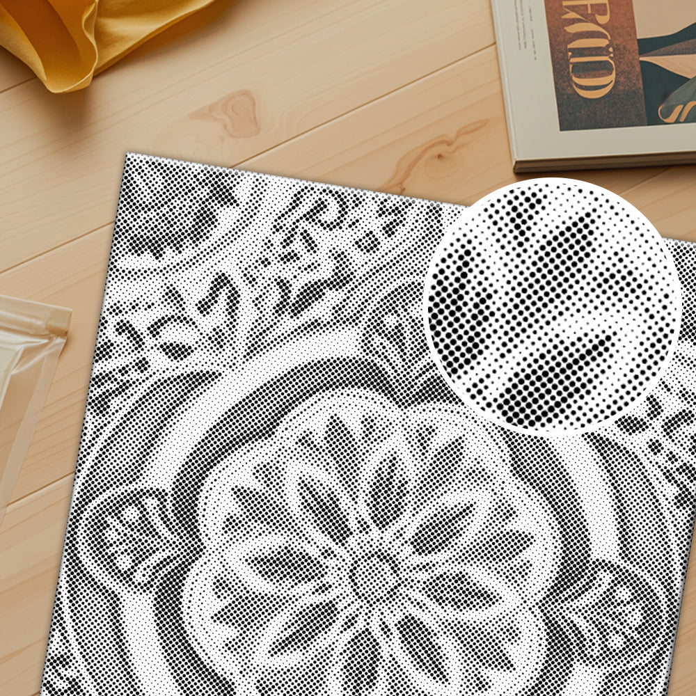 Goldgrünes Mandala – Malen mit Punkten