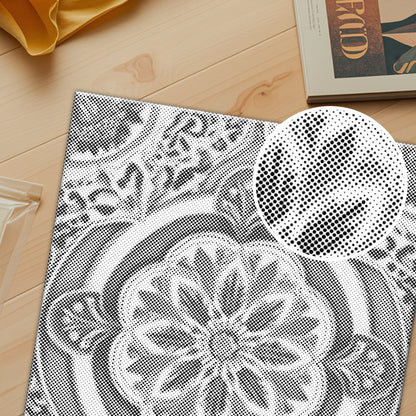 Goldgrünes Mandala – Malen mit Punkten