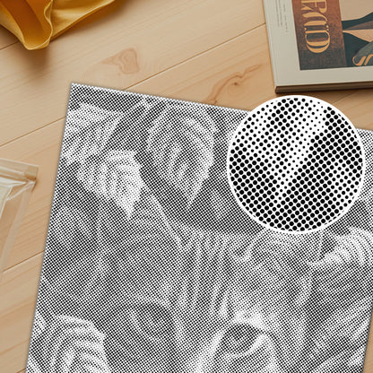 Blätter und Katze – Malen mit Punkten