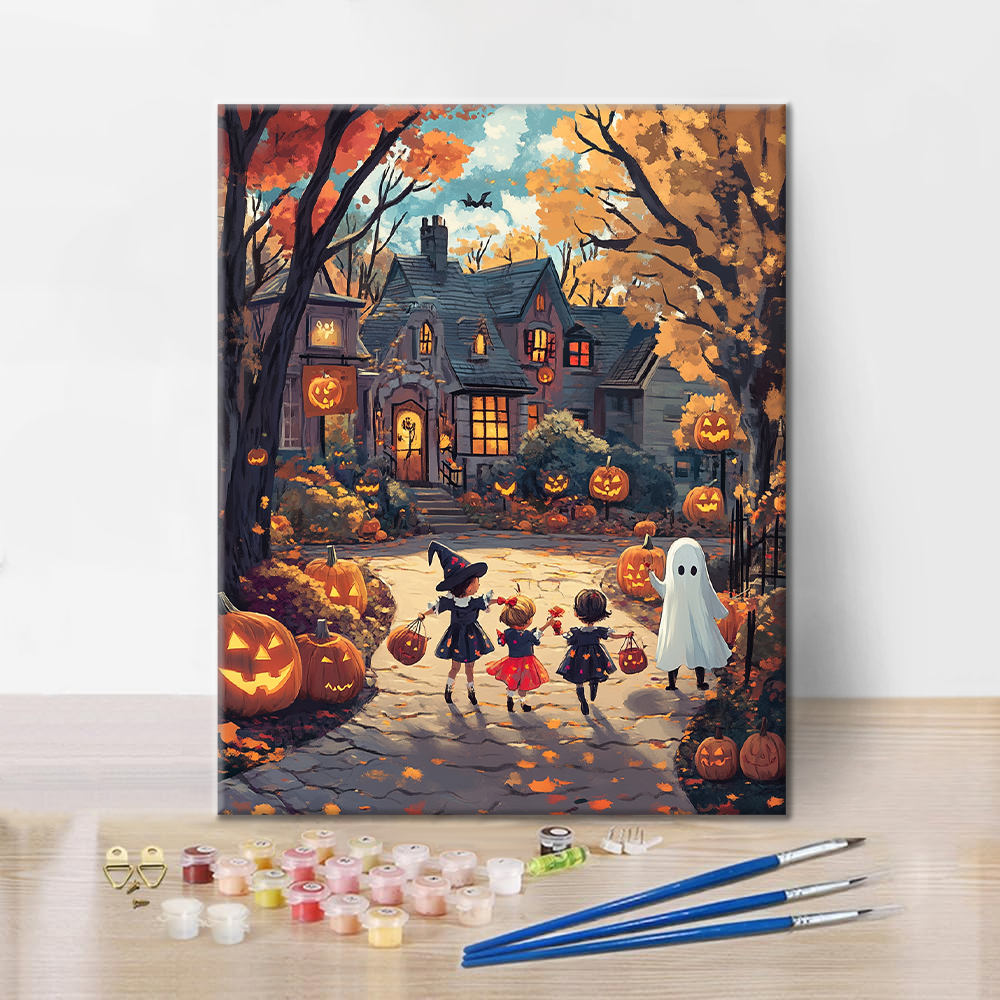 HalloweenSpaß – Malen nach Zahlen