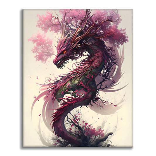 Sakura Draak - Verf op nummer