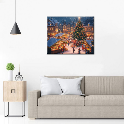 Weihnachtsstadt – Malen nach Zahlen