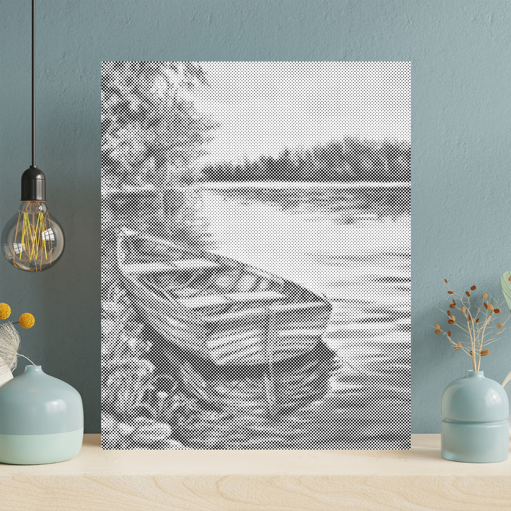 Boote auf dem See – Malen mit Punkten