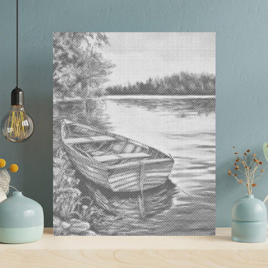 Boote auf dem See – Malen mit Punkten