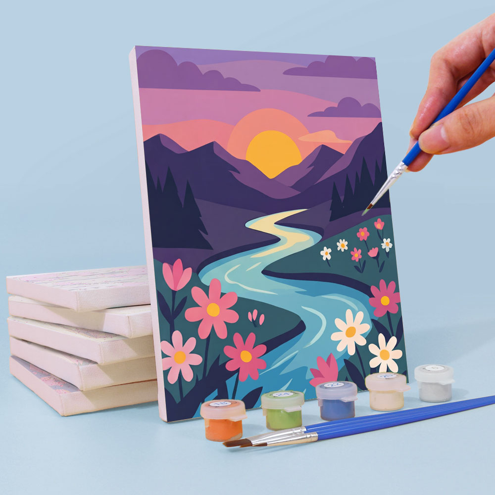 Berge und Blüten