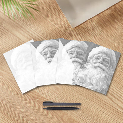 Der freundliche Weihnachtsmann – Malen mit Punkten