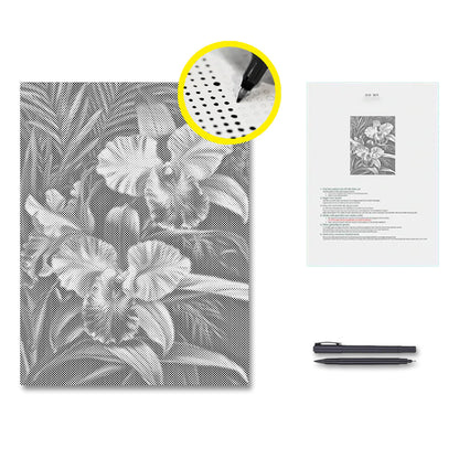 Rosa Orchidee – Malen mit Punkten