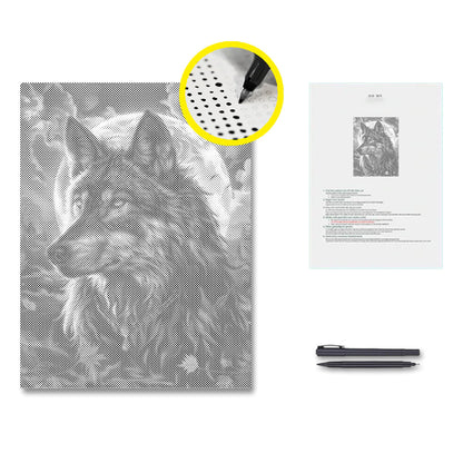 Der König der Wölfe – Malen mit Punkten