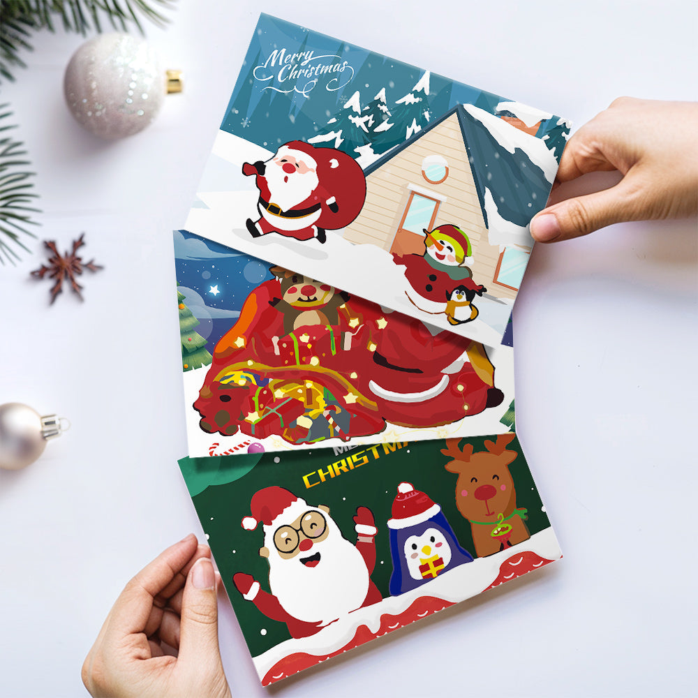 Kerstkaart II – Schilderen op nummer