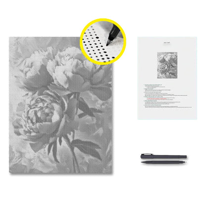 Rosa Pfingstrose – Malen mit Punkten