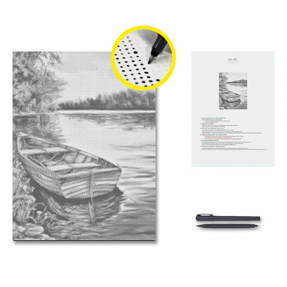 Boote auf dem See – Malen mit Punkten