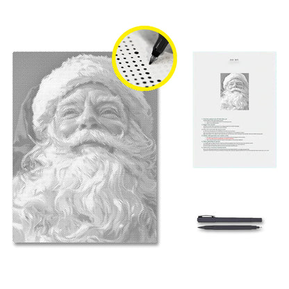 Der freundliche Weihnachtsmann – Malen mit Punkten