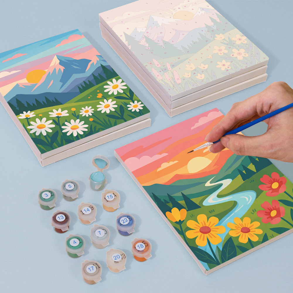 Berge und Blüten