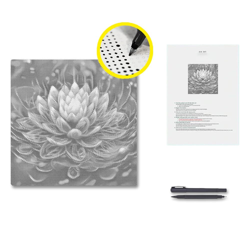 Mystische Lotusblume – Malen mit Punkten
