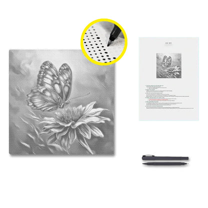 Lebhafter Schmetterling – Malen mit Punkten
