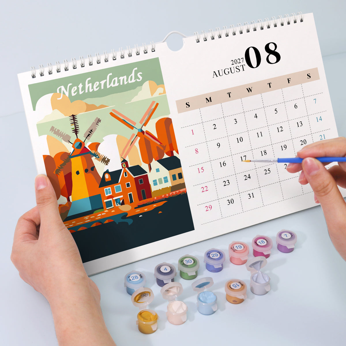 Famous Landmarks Edition – 2027 Malen nach Zahlen Tischkalender