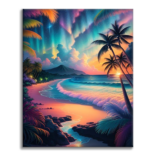 Playa Synthwave – Pintar por números