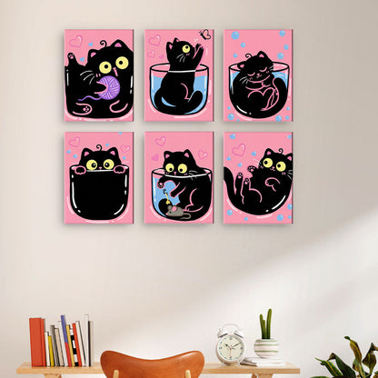 Rosa-schwarze Katzen