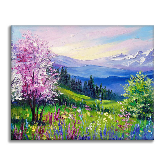 Primavera en los Alpes - pintar por números