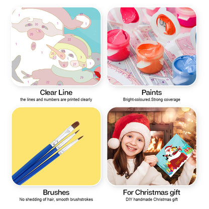 Kerstkaart II – Schilderen op nummer