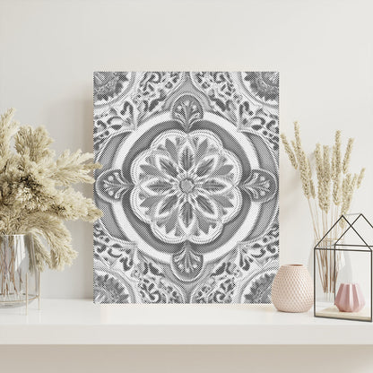 Goldgrünes Mandala – Malen mit Punkten